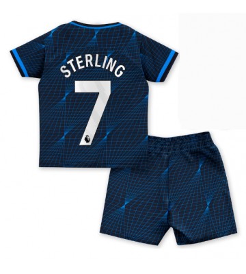 Chelsea Raheem Sterling #7 Replica Away Stadium Kit for Kids 2023-24 Short Sleeve (+ pants)